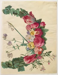 Guirnalda de Flores del álbum Gottorfer Codex, c.1650