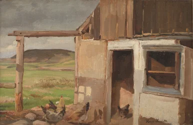 Casa con gallinero