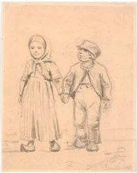 Dos niños campesinos