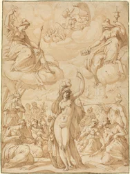 Alegoría de Minerva como la cabeza de las musas