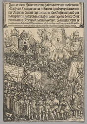 Expulsión de los húngaros, lámina 13 de Escenas históricas de la vida del emperador Maximiliano I del Arco de Triunfo