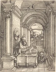 San Jerónimo escribiendo