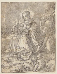 La Madonna en un banco de hierba