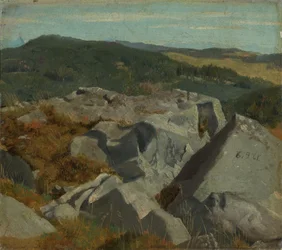 Vista de rocas y crestas montañosas