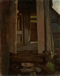 Entrada de una casa de la Selva Negra