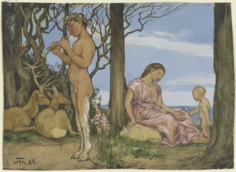 Fauno y ninfa
