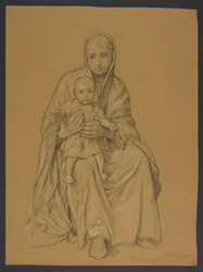 María con Jesús en su regazo