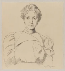 Estudio de retrato de una joven