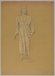 Estudio de la figura de Cristo (recto y verso)