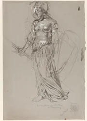 Valquiria, estudio de vestuario para Bayreuth