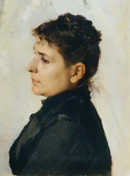 mujer de perfil