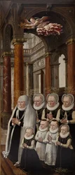 La Familia de Julio de Brunswick-Lüneburg y Hedwig de Brandeburgo. Ala del Retablo-Epitafio