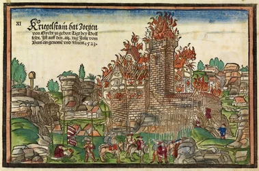 Destrucción del Castillo Krögelstein por la Liga de Suabia