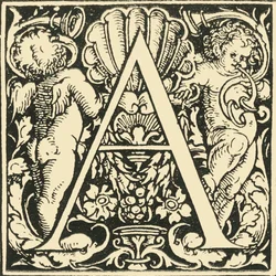 A - Un alfabeto por Hans Weiditz, c. 1520-1521, 1908