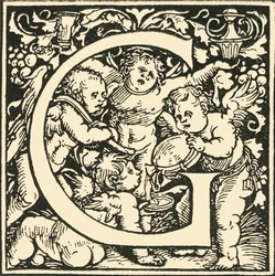 G - Un alfabeto por Hans Weiditz, c1520-1521, 1908