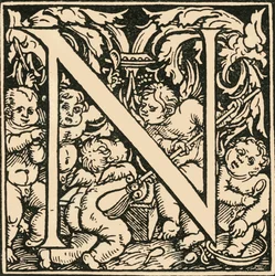 N - Un alfabeto de Hans Weiditz, c1520-1521, 1908