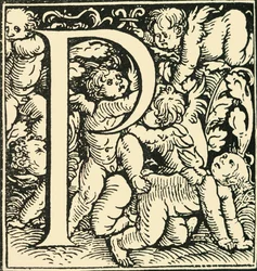P - Un alfabeto por Hans Weiditz, c. 1520-1521, 1908