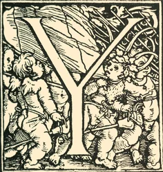 Y - Un alfabeto por Hans Weiditz, c1520-1521, 1908