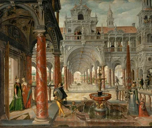 Palacio con visitantes ilustres
