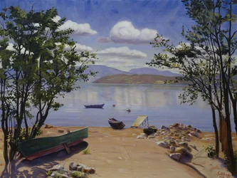 Vista sobre el lago Mjøsa