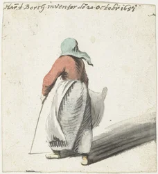 Mujer que camina, de espaldas