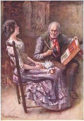 Caleb Plummer y su hija ciega, ilustración para 