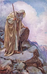 Moisés de Pisga, ilustración de Imágenes que Enseñan La Serie de la Corona, 1920