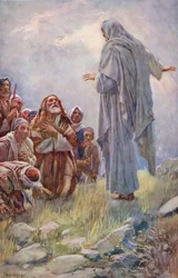 Nuevo Testamento: "Enseñad a todas las naciones" (litografía en color)