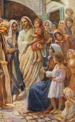 Nuevo Testamento: Los niños (litografía en color)