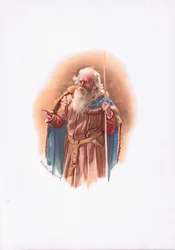 Polonio, ilustración de Hamlet