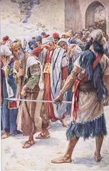 Los cautivos de Babilonia, ilustración de Pictures That Teach The Crown Series, 1920