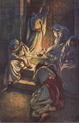 Las vírgenes necias, ilustración de Harold Copping Pictures: The Crown Series, c.1920s