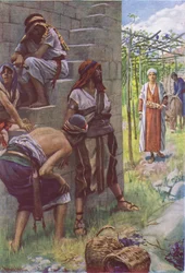 Los viñadores malvados, ilustración de Harold Copping Pictures: The Crown Series, c.1920s