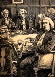 Dr. Johnson Discutiendo con Sus Amigos