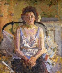 Mujer en una cama