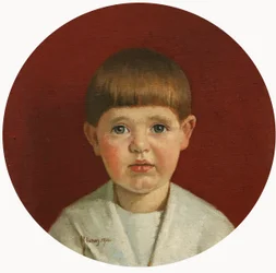 Retrato de James Jewill Hill, Jr (óleo sobre lienzo colocado sobre tabla)