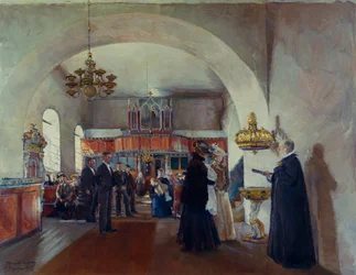 Bautizo en la iglesia de Stange