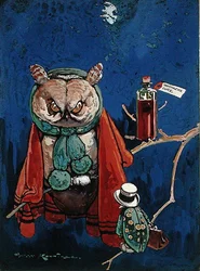 Dolor de muelas (color del cuerpo sobre papel)