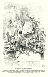 Ilustración para Oliver Twist de Charles Dickens (litografía)