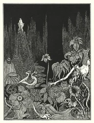 Edgar Allan Poe: Silencio (litografía)