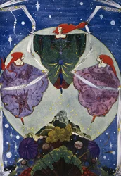 Colina de los elfos, cuento de hadas de Hans Christian Andersen, ilustración de Harry Clarke