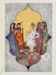 La ropa nueva del emperador: "¡Oh, qué bien se ven! ¡Qué bien le quedan!" - en "Cuentos de hadas" de Hans Christian Andersen, ilustrado por Harry Clarke