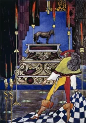 El yesquero, cuento de hadas de Hans Christian Andersen, ilustración de Harry Clarke