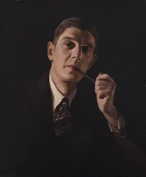 Retrato de un hombre fumando una pipa