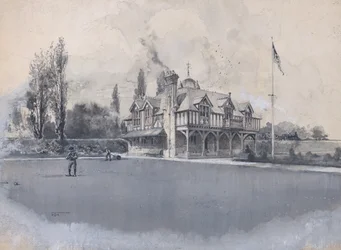 El club atlético en Bowling Green, ca. 1900
