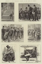 Admisión a la Galería de los Extraños de la Cámara de los Comunes