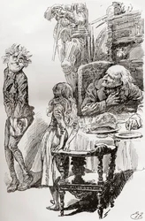 Ilustración para The Old Curiosity Shop de Charles Dickens