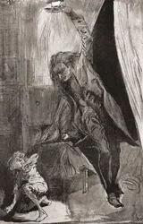 Ilustración para la novela de Charles Dickens La ganga del fantasma