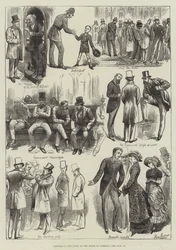 Bocetos en el vestíbulo de la Cámara de los Comunes