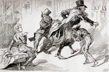 La cocina de los ladrones. Oliver es mostrado cómo se hace, ilustración de 